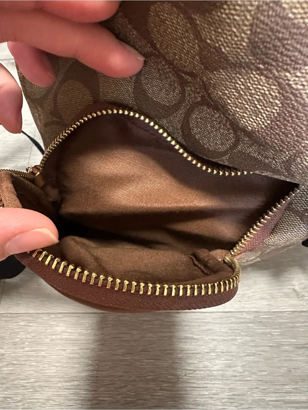 Coach Baby Backpack in Signature Canvas, Style CZ187 in Gold/Brown/Walnut